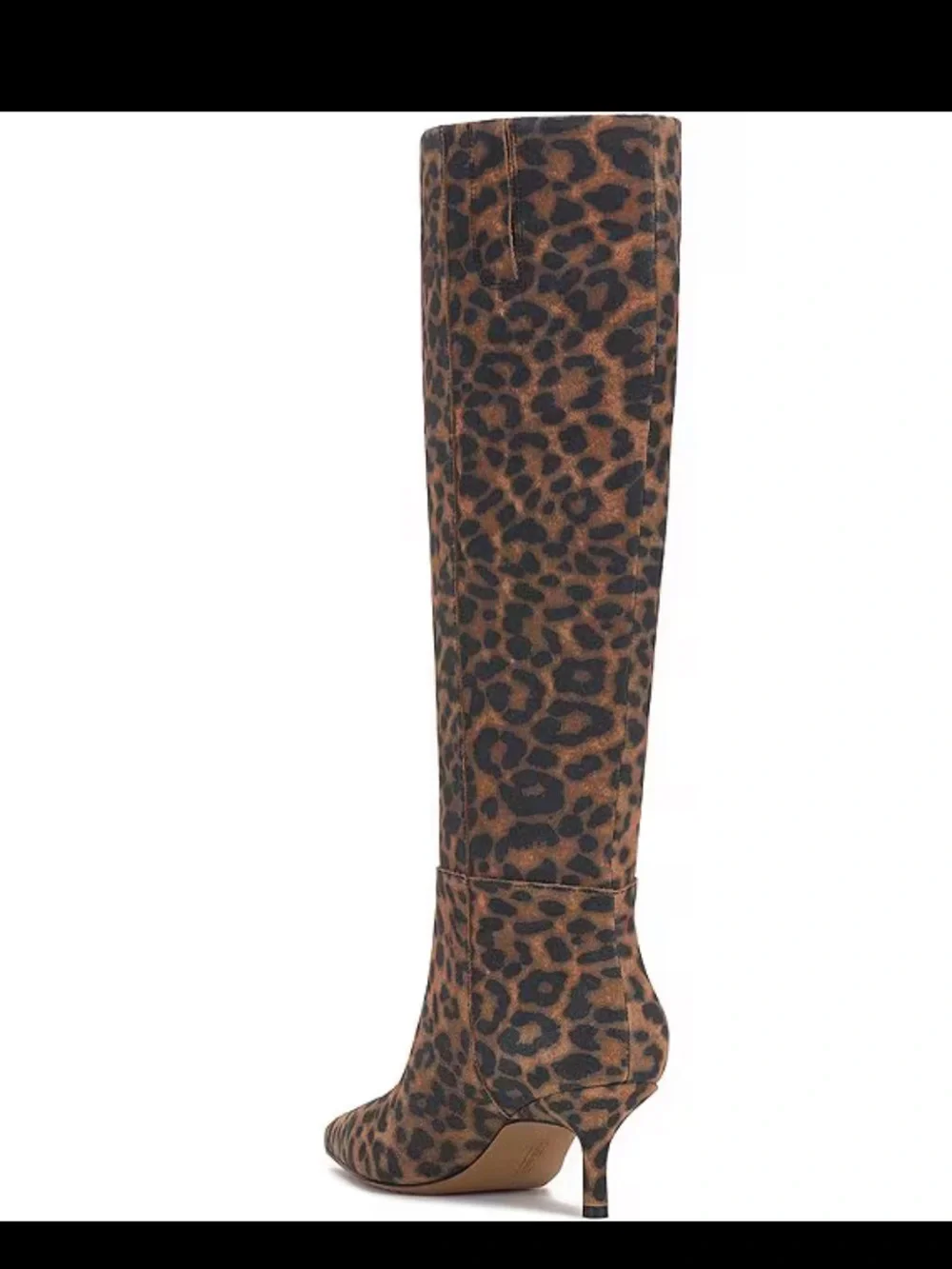 Vince Camuto Leopard Print Knee-High Heeled Boots - Brown